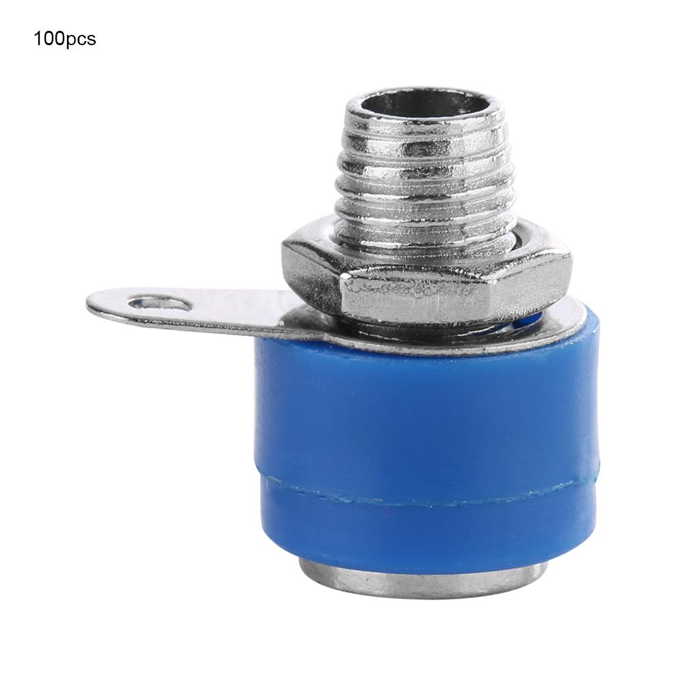 100pcs 4mm Full Seal Insulated Safety Protection Speaker Banana Plugs Audio Connector