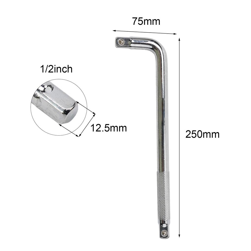 1Pc Extension L-Type Shaped Double End Non-Slip Socket Bent Bar 1/2 1/4 3/8 Wrench L-shaped Sleeve Connecting Rod