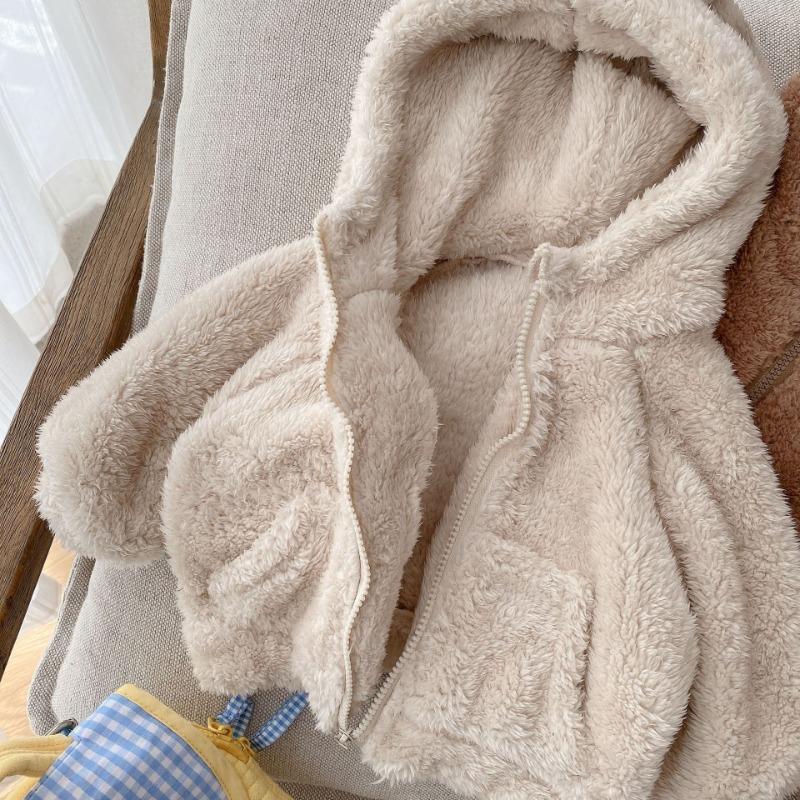 Dětský kabát Zimní s kapucí Zesílený top Jednobarevný Zimní oblečení