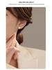 Banyan Tree S925 Silver Geometric Shell Pearl Earrings - Korean Trendy Niche Style