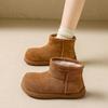 New Women's Breaded Shoes, Snow Boots, Anti-slip, Fleece, Thickened and Warm Ankle Boots