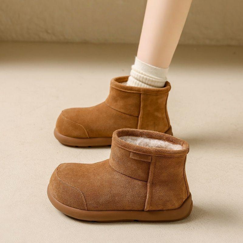 

Thick-soled Snow Boots, Women s Fleece Short-top Cotton Shoes, Bread Shoes, and Short Boots on One Foot 40 верблюд