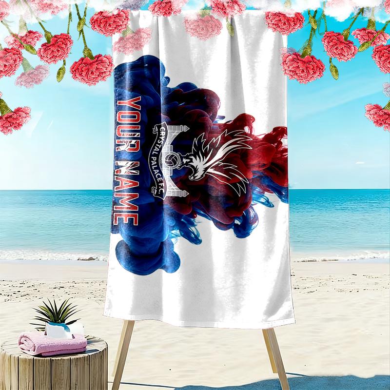 Crystal Palace F.C Print Beach Towel, Large Soft Quick Dry Towel for Beach Camping Swimming