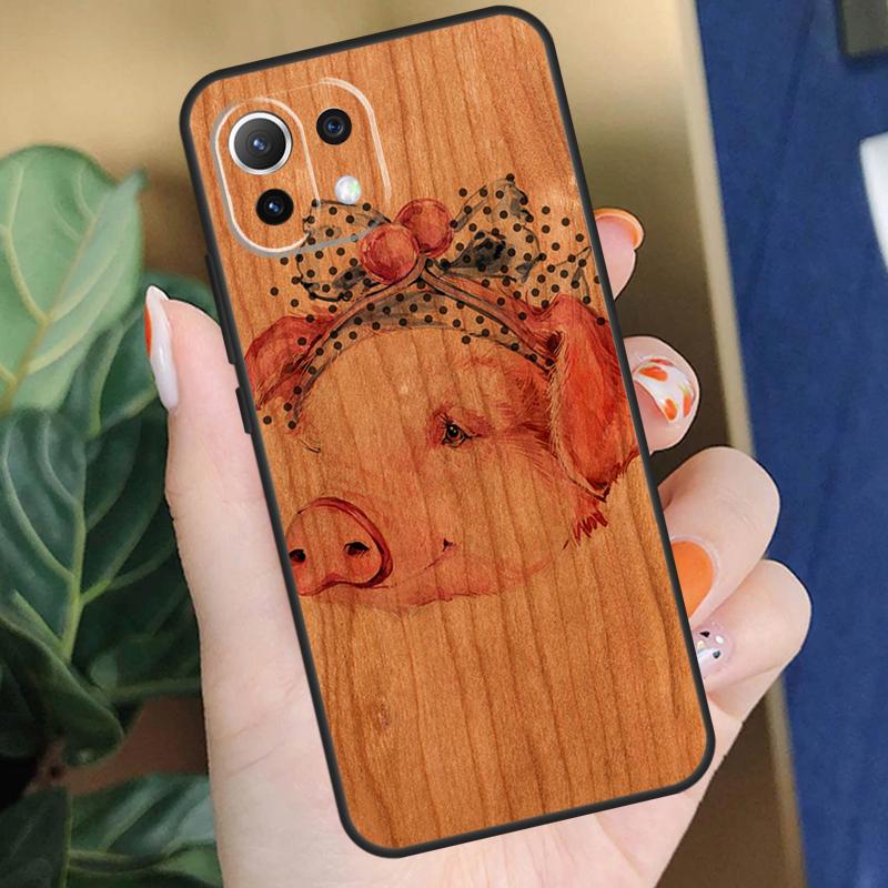 Hirsch Löwe Elefant Holz Tier Hülle Für Xiaomi 15T 14T 13T Pro 14 15 Ultra 17 Pro Max POCO X7 F8 Pro X5 X6 F5 F6 F7 Hülle