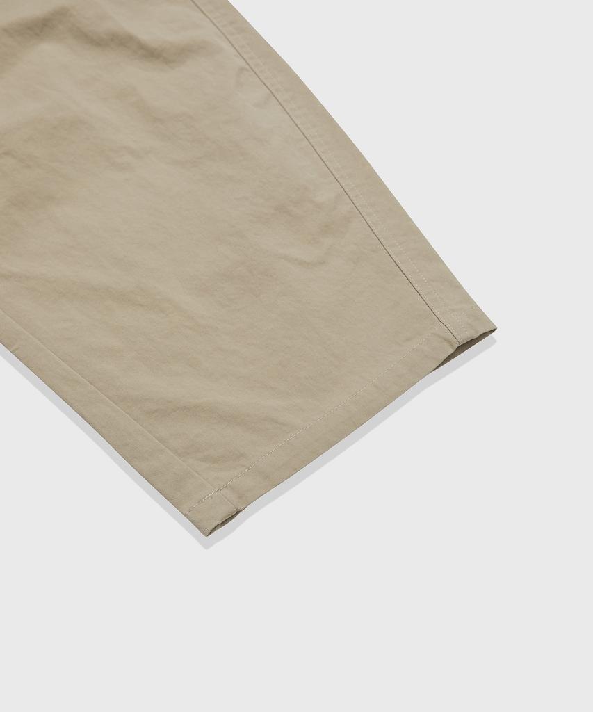 KIIMUIR Curved Wide Cotton Pants_Beige [Select Belt/Keyring]