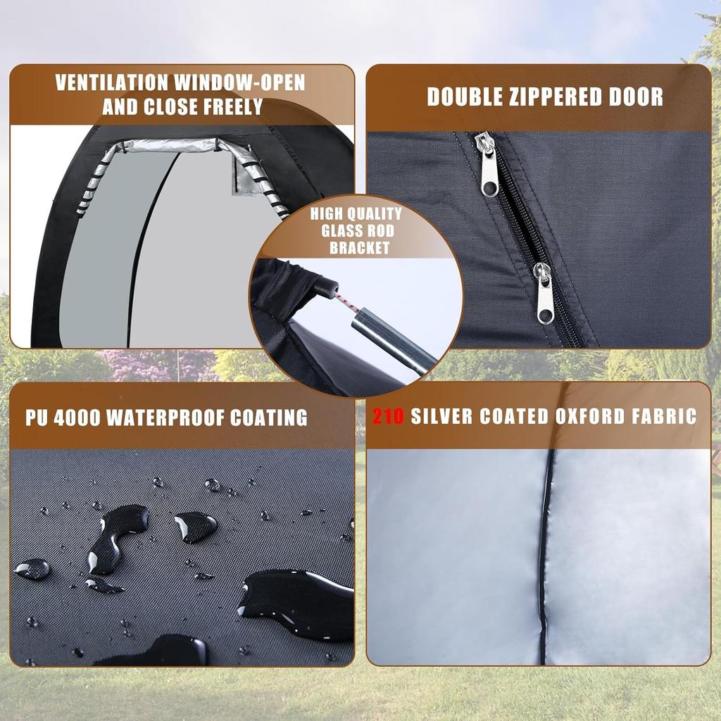 200*80*165CM Outdoor Foldable Bicycle Shed Storage Shed, with Spare Poles Rain Bands Can Accommodate 1 To 1 Bicycle Waterproof