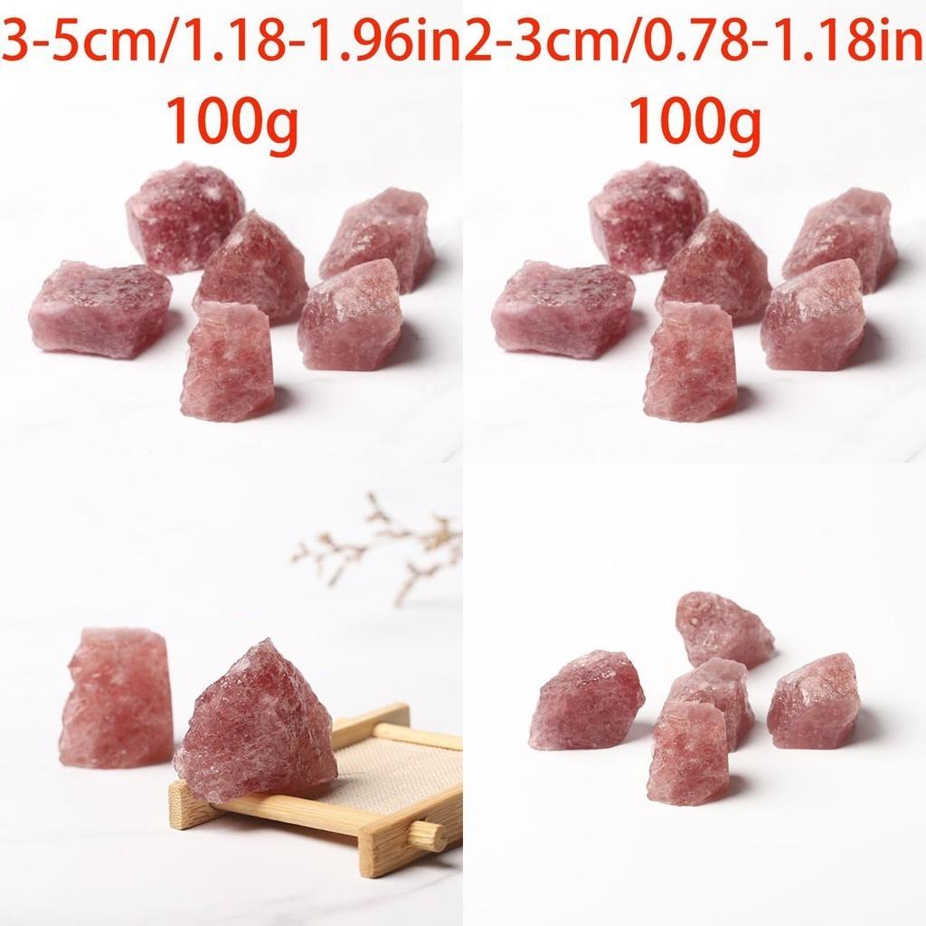 Exquisite Natural Crystal Strawberry Quartz Rocks For Reiki Healing And Home Decor