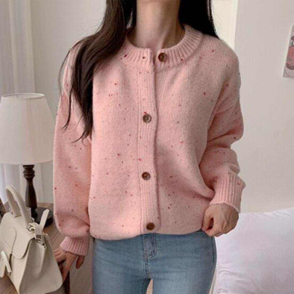 Navava Women Lovely Round Neck Long Sleeve Knit Cardigan Nk2356h