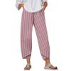 Pants For Women Summer Casual Wide Leg Elastic Waist Print Pants With Pockets