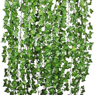 3/6 pezzi Piante di Edera Artificiale Foglie Viti Ghirlanda Pendente Fogliame Finto Fiori Casa Cucina Giardino Ufficio Matrimonio Decorazione Murale Rattan