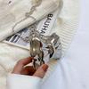 Women's Trendy Crossbody Chain Bag with Metal Bow - Lightweight and Stylish Shoulder Bag