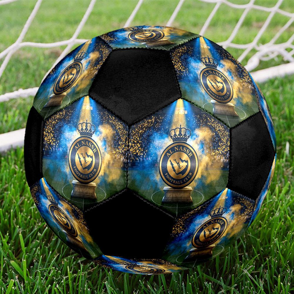 1 pz Pallone da Calcio Al-Nassr FC Taglia 5 Pallone da Calcetto Indoor alla Moda Colorato Gioco per il Cortile - Ottimo per Regalo agli Appassionati di Sport HE17