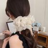 Hair Tie High Elasticity Bowknot Decor Mesh Ballet Style Hair Rope No Damage Non-Slip Lightweight Breathable Summer Hair Accessories