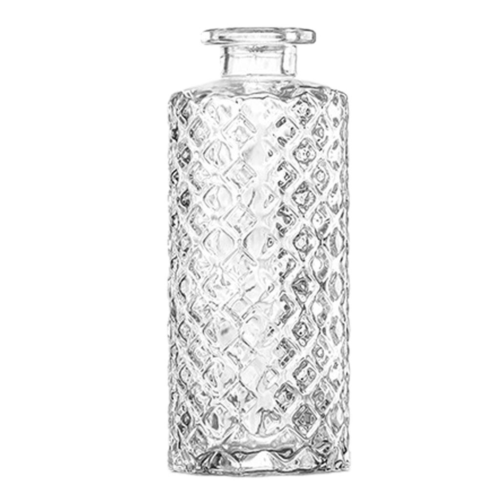 Vintage French Clear Glass Vase Ornamental Wide Mouth Tabletop Plant Pot Decor Resuable Modern Hydroponic Flower Pitcher