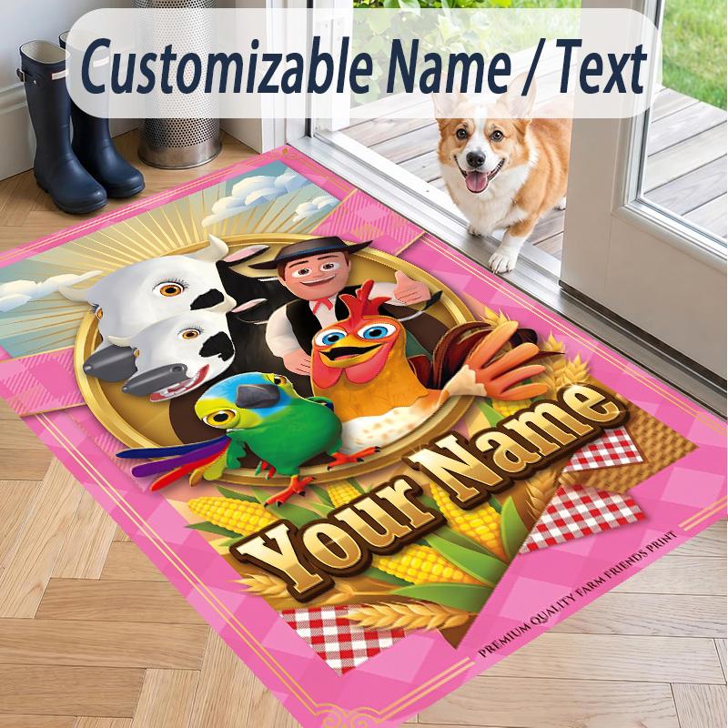 Custom Text La Granja de Zenón Pattern Floor Rug Soft Indoor Carpet Mat Living Room Bedroom