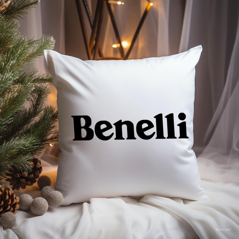 

Hot Cool B-Benelli Cushion Cover Premium Comfort Reversible Pillow Cove -Two in One Design for Any Room & Car Interior 12x12Inch