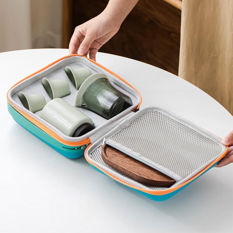 Hongyu Chujian 7-Piece Ceramic Travel Tea Set