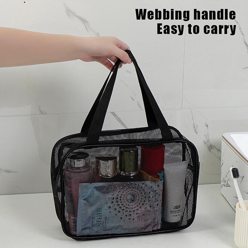 Netz-Kosmetik-Kulturbeutel Handtaschen Tragbar Reise Wasch-Körper-Duschwerkzeuge Organizer Große Kapazität Kosmetiktasche