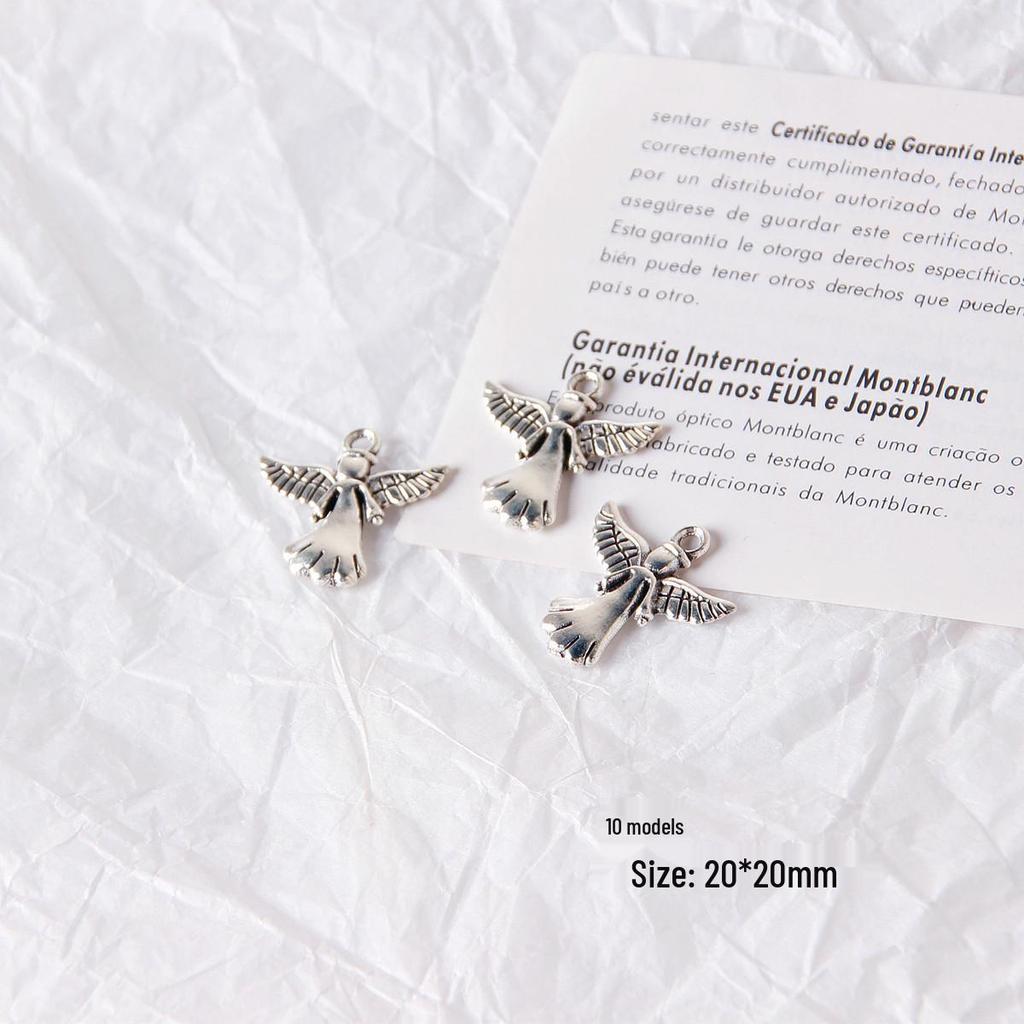 Retro Heart & Flower Pendant Earrings - Handmade Accessories