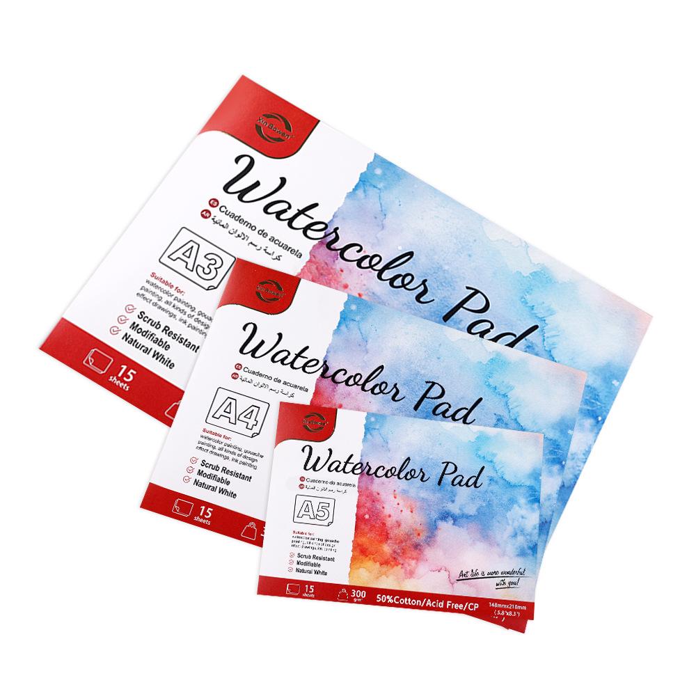 Sketchbook Watercolor Medium Texture Portable 300g Gluebound A3a4a5 Sizes For Art Students