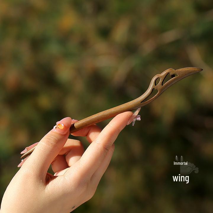 Xiangyun Hairpin: Elegant Ebony Wood Chinese Style Hair Accessory for Women