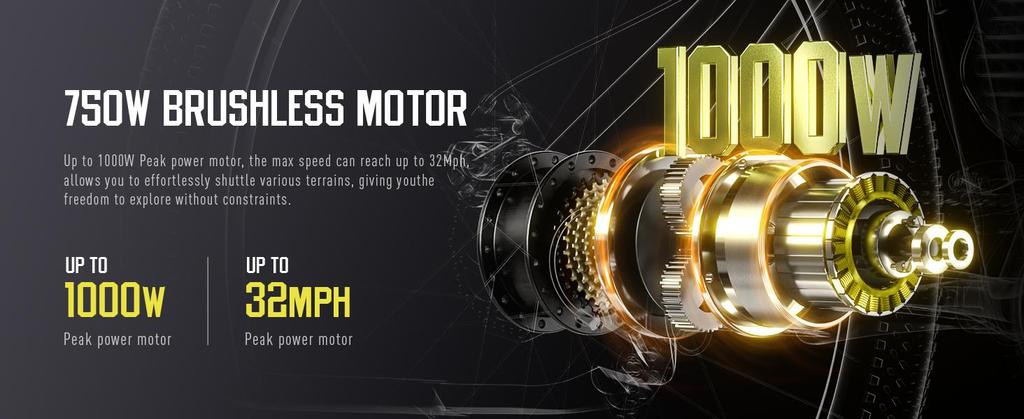 אופניים חשמליים FENGQS Q8 מנוע 750W סוללה 48V17.5Ah צמיגים 27.5*2.1" מהירות מקסימלית 50 קמ"ש טווח מקסימלי 85 ק"מ בלמי דיסק מכניים