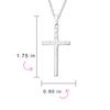 Religious Jesus Cross Pendant Polished Solid Sterling Silver and Customizable for and "Unisex Medium-sized, Personal, Traditional, Simple, Basic,