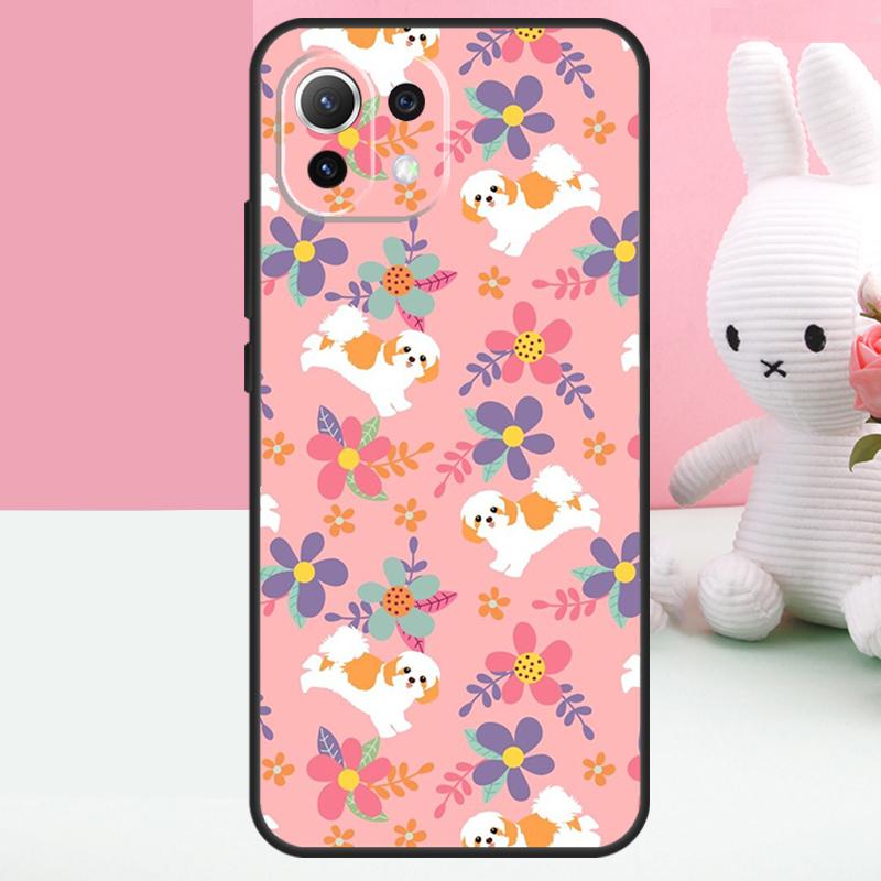 Cartoon Shih Tzu Dog Case For POCO F5 Pro X3 X5 M4 Pro F3 X4 F4 GT Cover For Xiaomi 11T 12T Pro 11 12 13 Lite