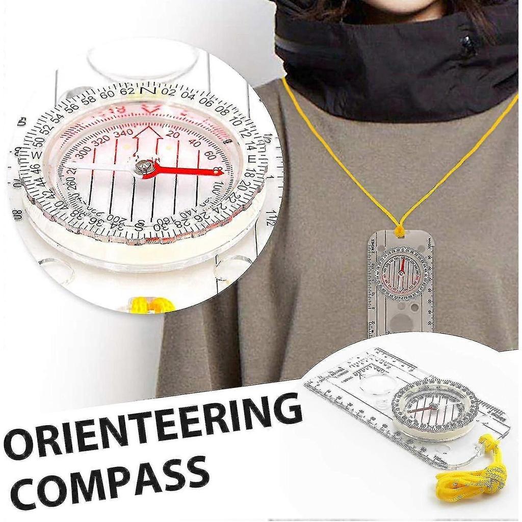 Navigation Compass, Orienteering Compass Portable Walking Compass Adjustable Declination Explorer Compass Waterproof Navigation Compass - RIpj