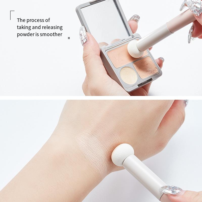 1PC Small Steamed Bread Concealer Brush Mushroom Head Sponge Makeup Brush Portable Multifunctional Dry and Wet Dual-Use Smudge Traceless Brush