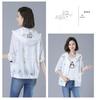 2025 Summer Hooded UV Protection Jacket for Middle-aged and Elderly Women: Loose Fit with Printed Design