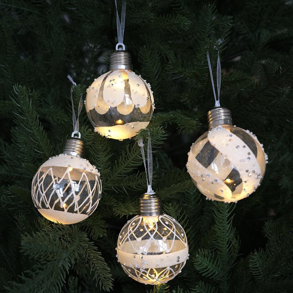Luminous Christmas Tree Ornament: Decorative Plastic Ball