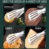 Non-Slip Stainless Steel Food Tongs Barbecue Grill Buffet Clamp Cooking Tools Kitchen Accessories Meat Salad Bread Serving Clip