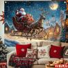 1Pcs Christmas with Santa and Decoration Background Winter Backdrop Decorations For Photo Studio Photo Booth Christams Party