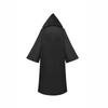 Halloween Solid Color Star Wars Cape Vintage Hooded Cape Long Black Magic Hooded Cape Costume