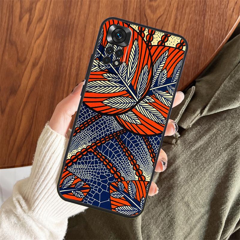 African Style Fabric Print Case For Xiaomi Redmi Note 14 Pro 13 12 11 10 15 Pro Plus Redmi 13 C 15 10C 12C 14C 15C Cover