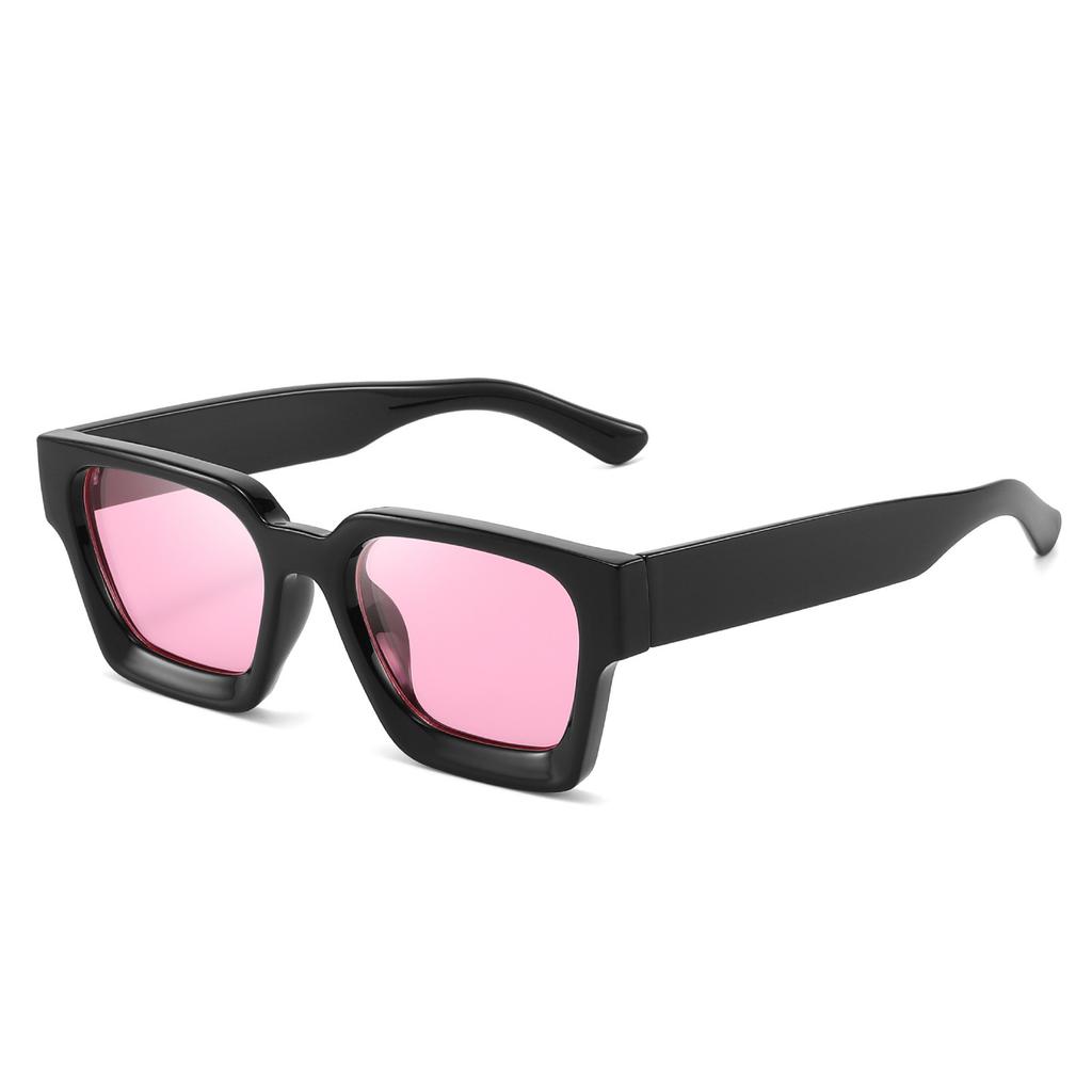 New European and American retro sunglasses women's ins square tortoiseshell thick frame sunglasses UV-proof glasses