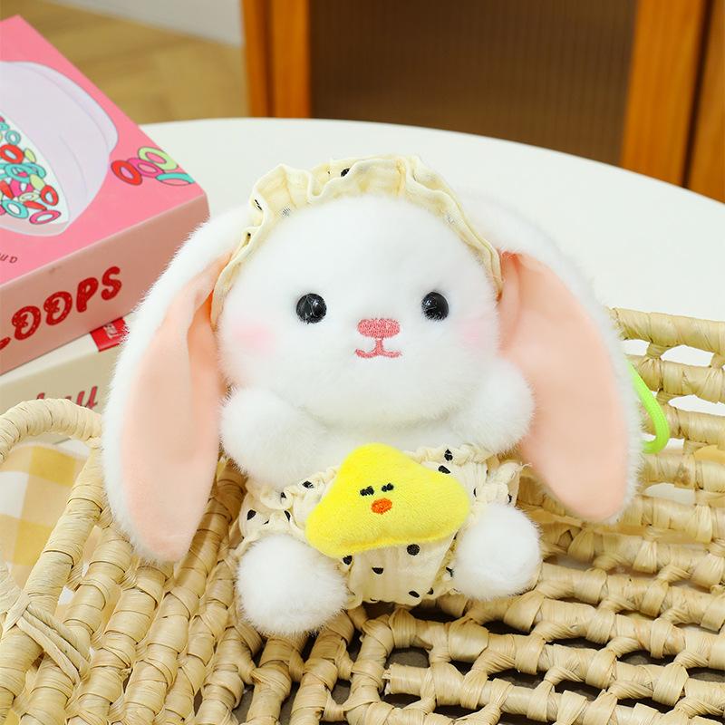 Cute Koala And Bunny Plush Keychain Mini Cartoon Doll Pendant Adorable Desk Companion Toy