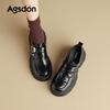 Platform Spring New Models Not Tired Feet Single Shoes Commuter Black British Small Leather Shoes