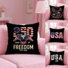 Anniversary Of The Usa 250Th Cushion Cover Plush Fabric Soft Double-Sided Printed Sofa Warm Winter Home Gift Pillow Case