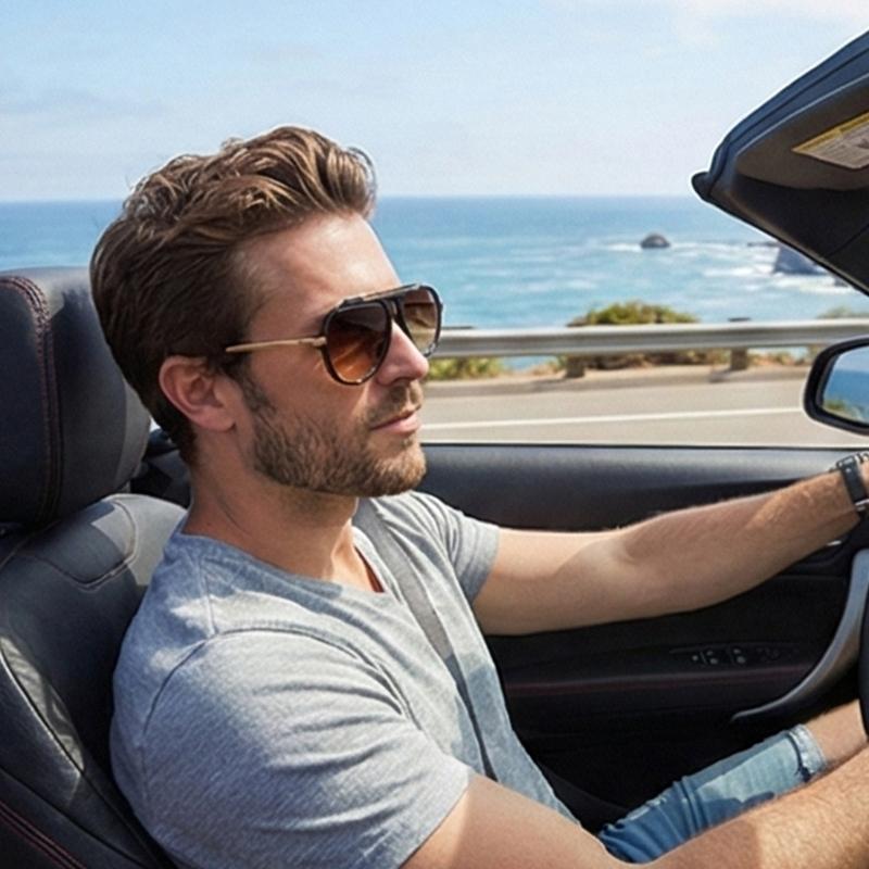 Stylish Unisex Pilot Sunglasses With Large Frame For Women Men Various Face Shape And Outfit For Casual Formal Event