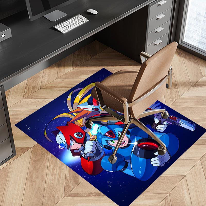 Cartoon Rockman Game Megaman2 Printed Absorbent Washable Carpet, Non-Slip Bathroom Mats, Kitchen Rugs, Yoga Mat,Living Room Entrance, Camping Picnic R