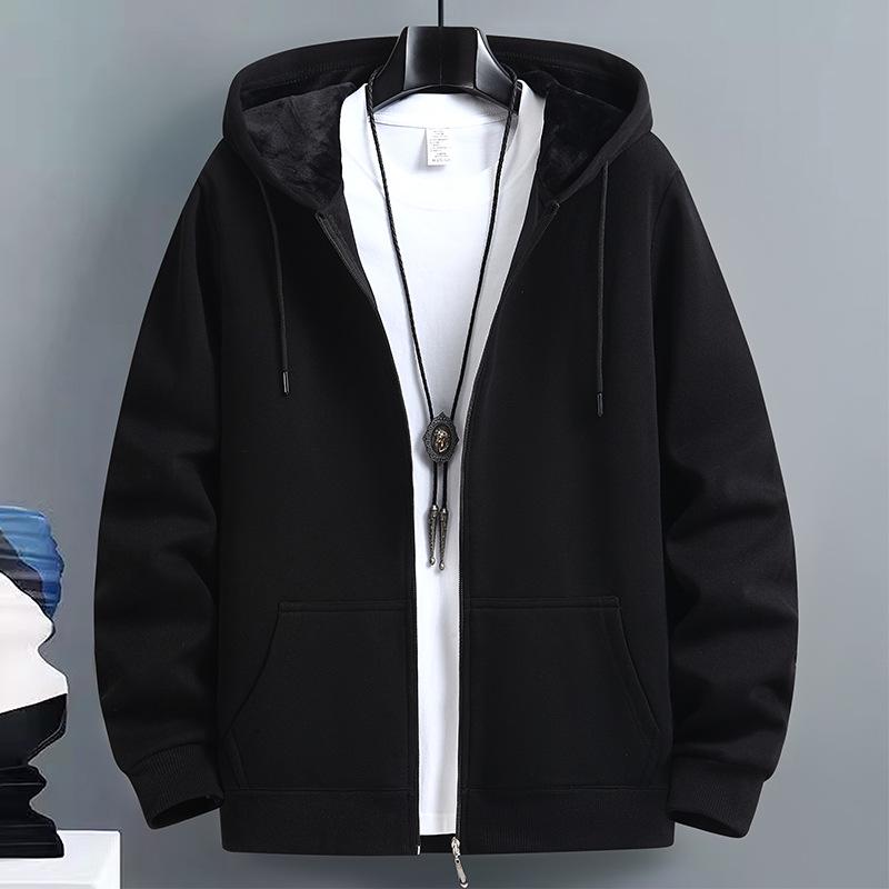 2024 Men's American Trend Hooded Cardigan Sweatshirt: Spring/Autumn Zip-Up Jacket for Couples