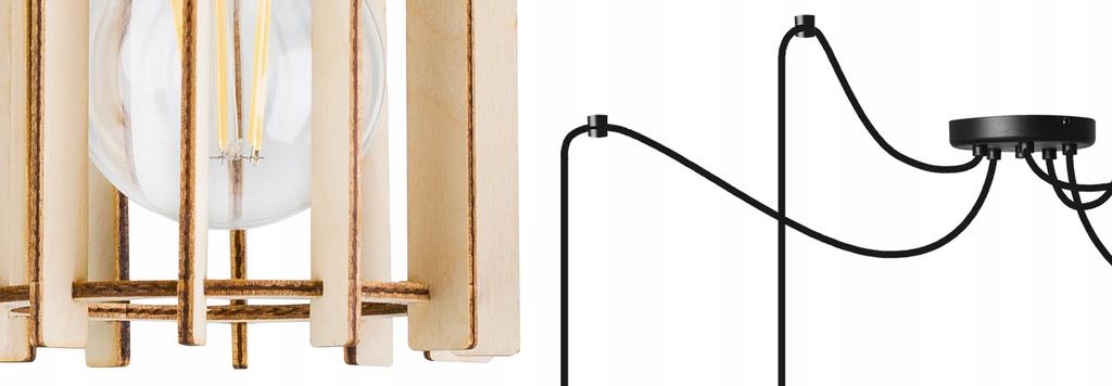 MODERN WOODEN LED CEILING HANGING LAMP