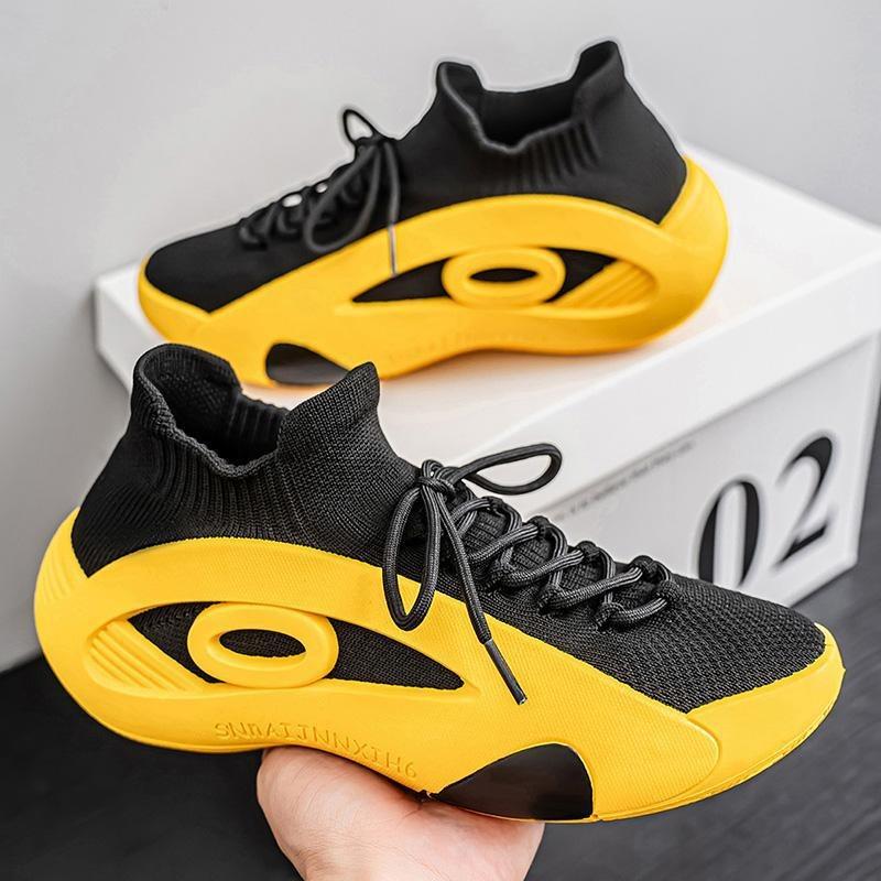 Flying Shoes Men's Big Trend Low-top Socks Shoes Trendy Brand Personalized Bottom Sports Running Shoes
