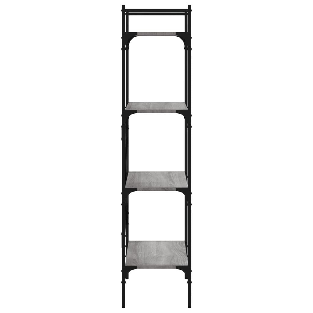 4 Shelf Bookshelf Grey Sonoma 56 x 31.5 x 138.5 cm Engineered Wood