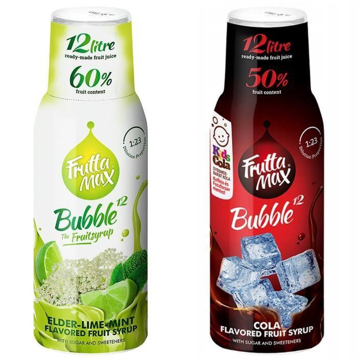 Sirops Fruttamax citron vert à la menthe et cola 500ml