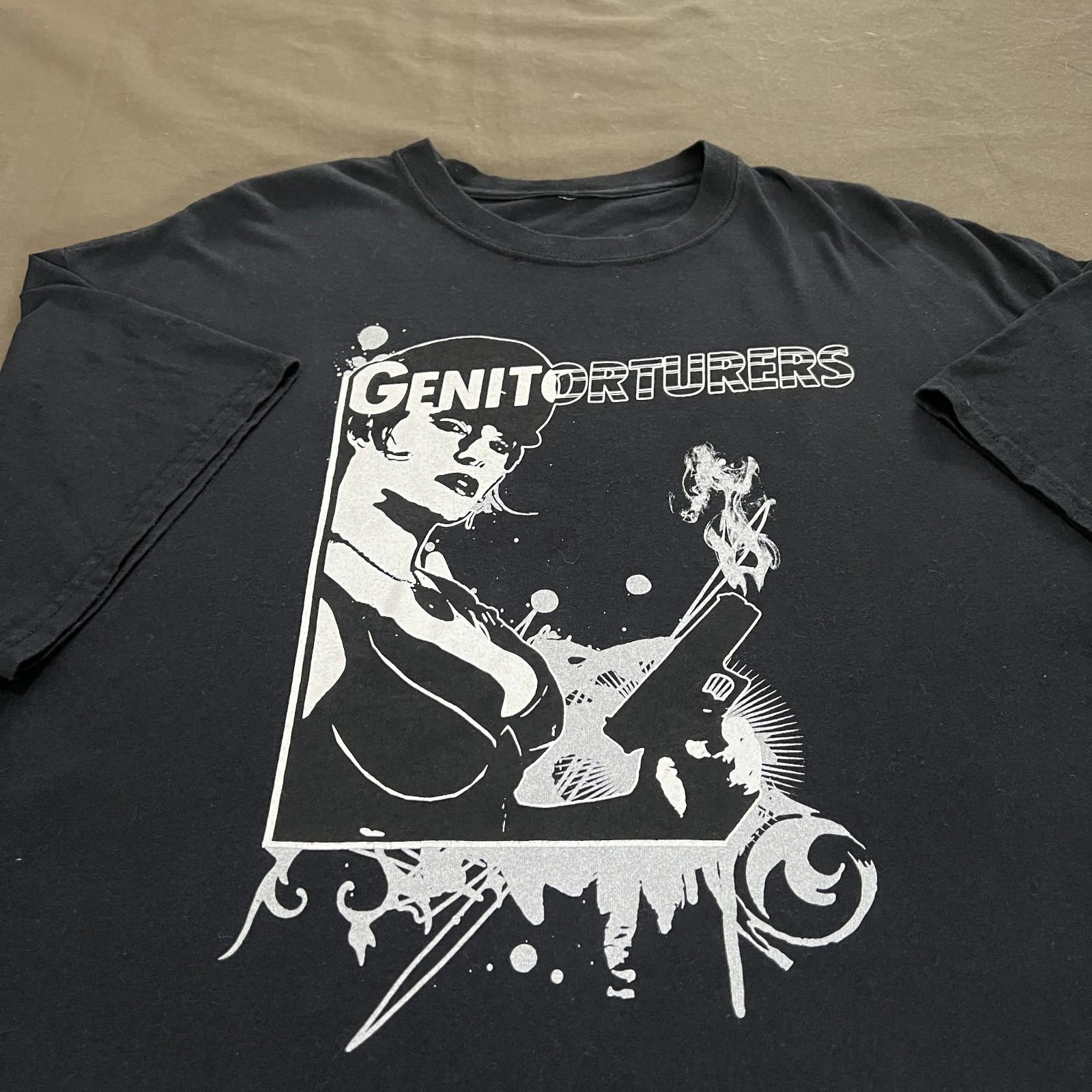 Vtg 90s Genitorturers Sin City Cotton Shirt Black S-5XL SN056 S