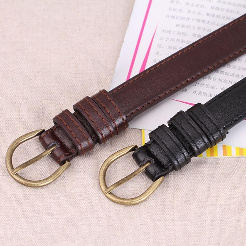 New PU Leather Belt Luxury Design Retro Style Pin Buckle Waistband Versatile Casual Women Waistband Women