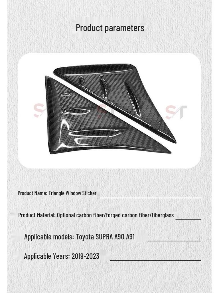 Carbon Fiber Window Triangle Trim for 2019+ Toyota Supra A90 A91 MK5